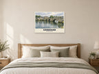 Cardigan Bridge Poster at A1, as a poster, above a bed