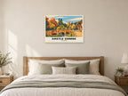 The Bridge, Castle Combe Poster at A1, as a poster, above a bed