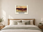 Sunset on the river, Caversham, 1903 Heritage Print at A1, as a poster, above a bed