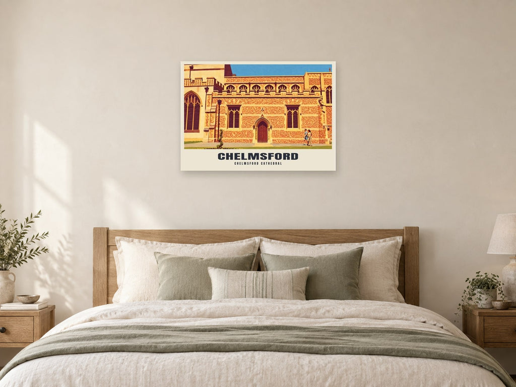Chelmsford Cathedral Poster at A1, as a poster, above a bed