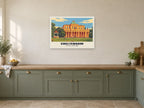 Pittville Pump Room, Cheltenham Poster at A1, in a white frame, in a kitchen