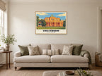 Pittville Pump Room, Cheltenham Poster at A1, in a natural wood frame, in a sitting room