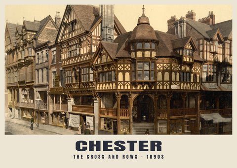 The Cross und The Rows, Chester, ca. 1890–1900 Heritage Print