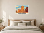 Christchurch Priory Poster at A1, as a poster, above a bed