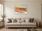 Cleethorpes Pier Poster at A1, in a natural wood frame, in a sitting room