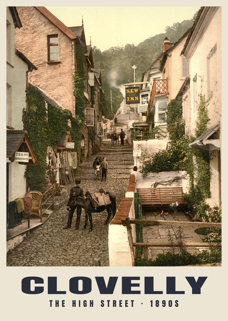 The High Street, Clovelly, c. 1890–1900 Heritage Print