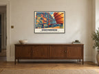 Summerlee Museum of Scottish Industrial Life, Coatbridge Poster at A1, in a black frame, above a sideboard