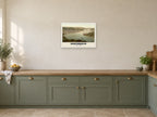 Dartmouth, 1890s Heritage Print at A2, in a white frame, in a kitchen
