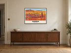 Darwen Tower Poster at A1, in a black frame, above a sideboard
