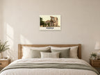 The Castle, Denbigh, 1890s Heritage Print at A2, as a poster, above a bed