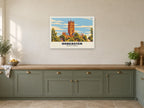Doncaster Minster Poster at A1, in a white frame, in a kitchen