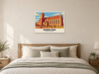Dunblane Cathedral Poster at A1, as a poster, above a bed