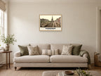 Princes Street, Edinburgh Poster at A2, in a natural wood frame, in a sitting room