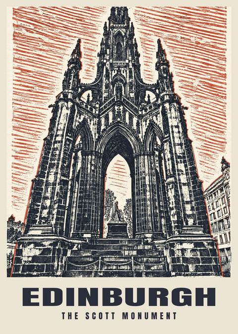 Affiche du Scott Monument, Édimbourg