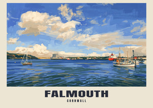 Falmouth — Stampa artistica a guazzo