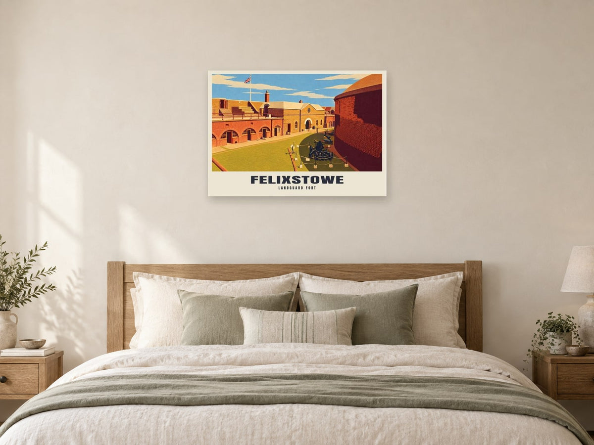Landguard Fort, Felixstowe Poster at A1, as a poster, above a bed