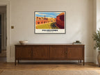 Landguard Fort, Felixstowe Poster at A1, in a black frame, above a sideboard