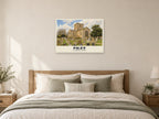 St Oswald’s Church, Filey Poster at A1, as a poster, above a bed