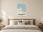 Fraserburgh Street Map Poster at A1, as a poster, above a bed