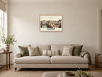 Glasgow Bridge, 1890s Heritage Print at A2, in a natural wood frame, in a sitting room