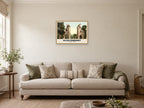 The Abbey, Glastonbury, 1890s Heritage Print at A2, in a natural wood frame, in a sitting room