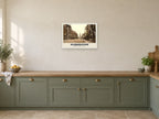 Westgate Street, Gloucester, 1890s Heritage Print at A2, in a white frame, in a kitchen