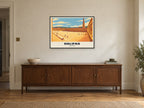 Piece Hall, Halifax Poster at A1, in a black frame, above a sideboard