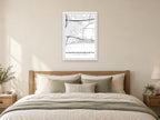 Harmondsworth Street Map Poster at A1, as a poster, above a bed