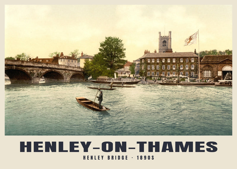 Henley Bridge, Henley-on-Thames, c. 1890–1900 Heritage Print