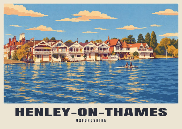 Henley-on-Thames Vintage-Style Poster