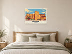 Hexham Abbey Poster at A1, as a poster, above a bed