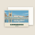 King's College Chapel, Cambridge winter Christmas card with its envelope