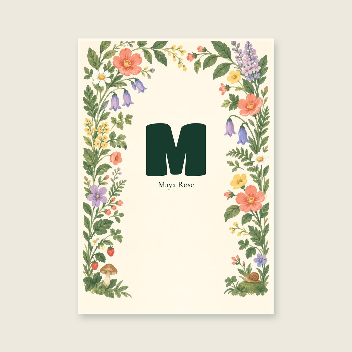My First Initial Personalised Print
