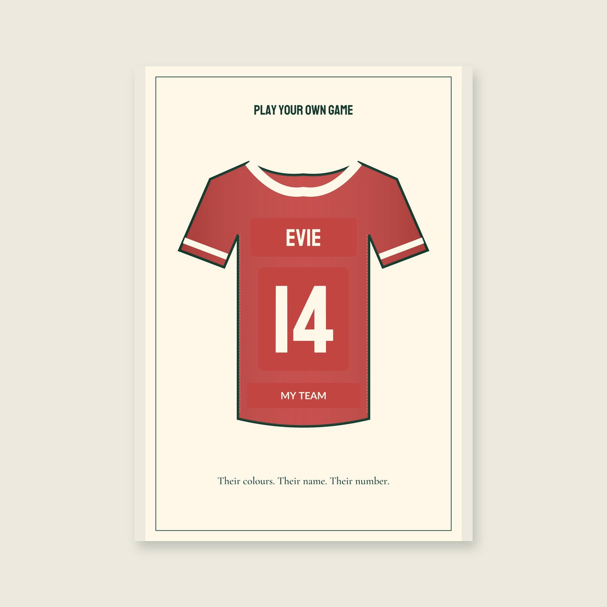 My Football Shirt Personalised Print