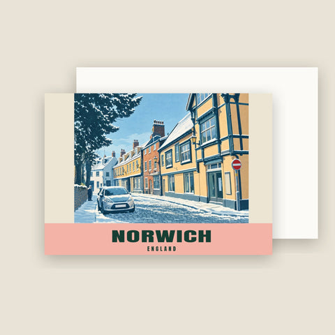 Kerstkaarten Elm Hill, Norwich (set van 10)