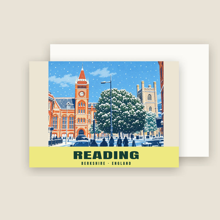 Town Hall and St Laurence’s Church, Reading Christmas Cards (Pack of 10)