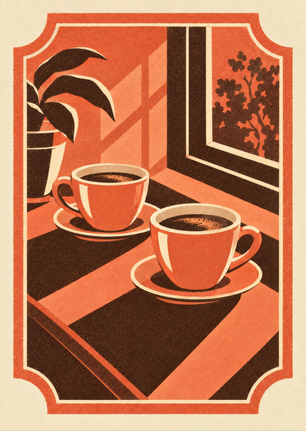 Coffee by the Window — artwork detail