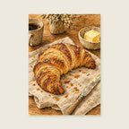 Croissant in Crumbs — Loose ink and wash kitchen art print