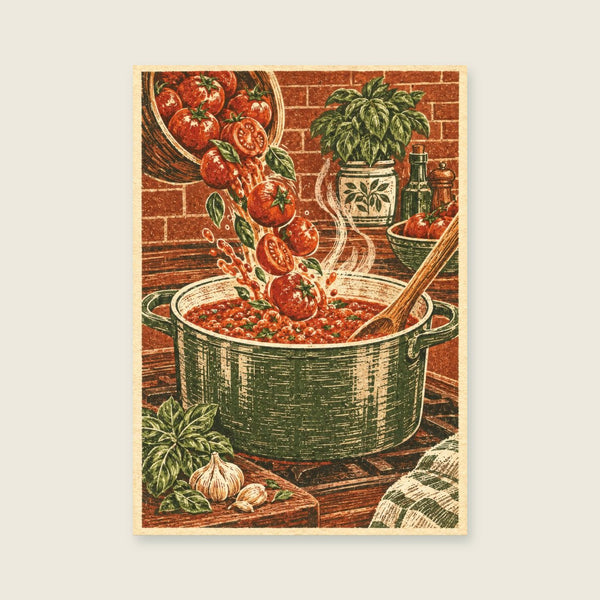 Sauce on the Stove Art Print