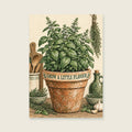 Grow a Little Flavour — Botanical ink illustration kitchen art print