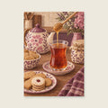 Honey in the Tea — Soft gouache kitchen art print
