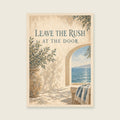 Leave the Rush at the Door — Atmospheric gouache bathroom art print