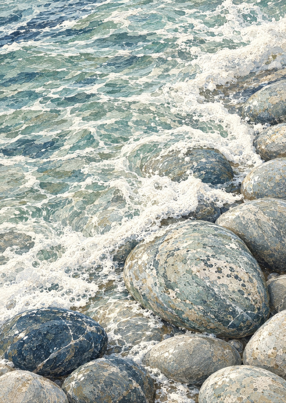Tide Through Pebbles — artwork detail