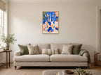 The Toothbrush Orchestra — A2 artwork shown in a room with a natural wood frame; select a framed finish to include a frame