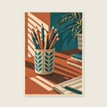 The Pencil Jar Study — Graphic studio still life home office art print