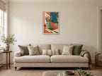 The Pencil Jar Study — A2 artwork shown in a room with a natural wood frame; select a framed finish to include a frame