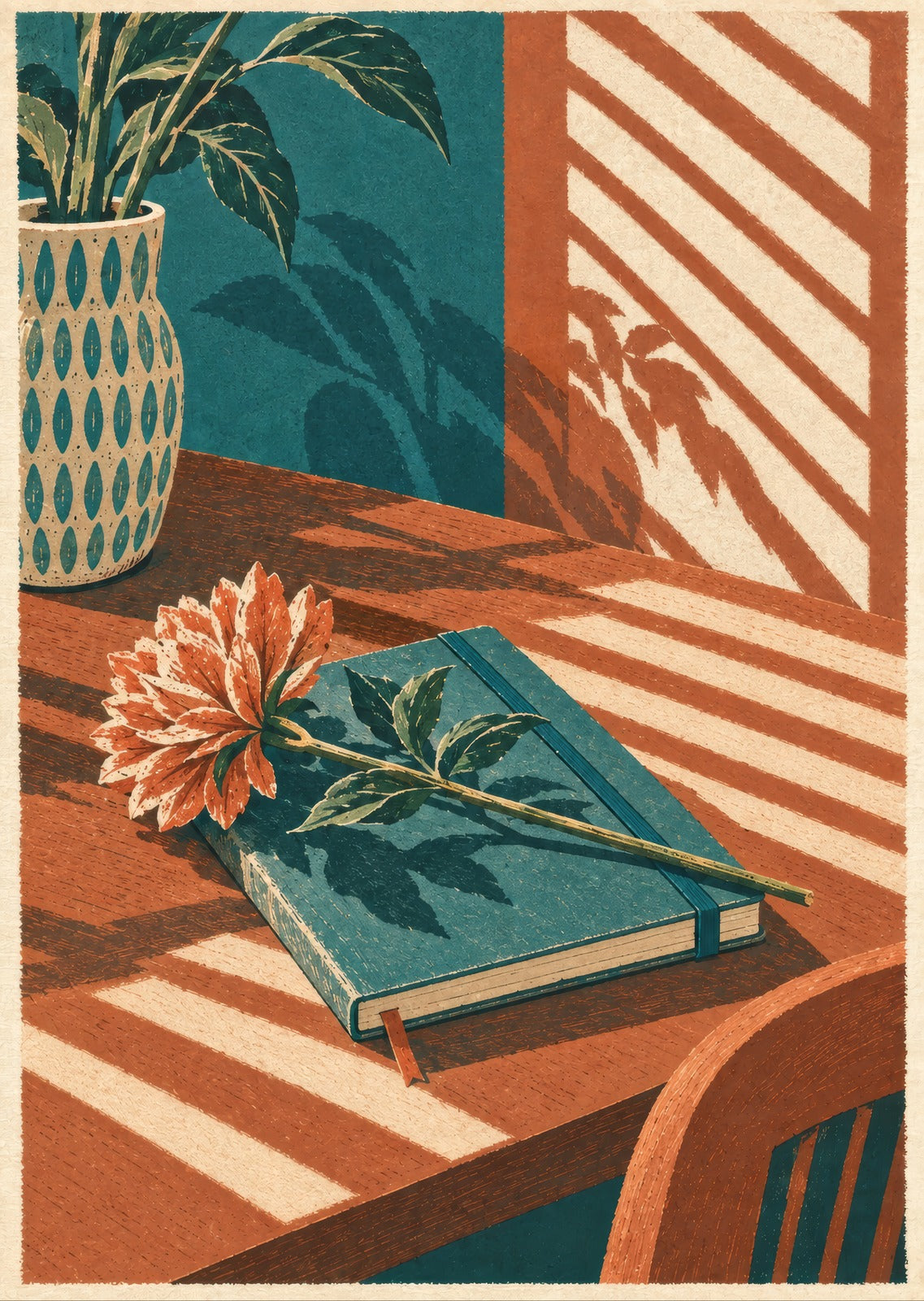 Notes and a Stem — artwork detail