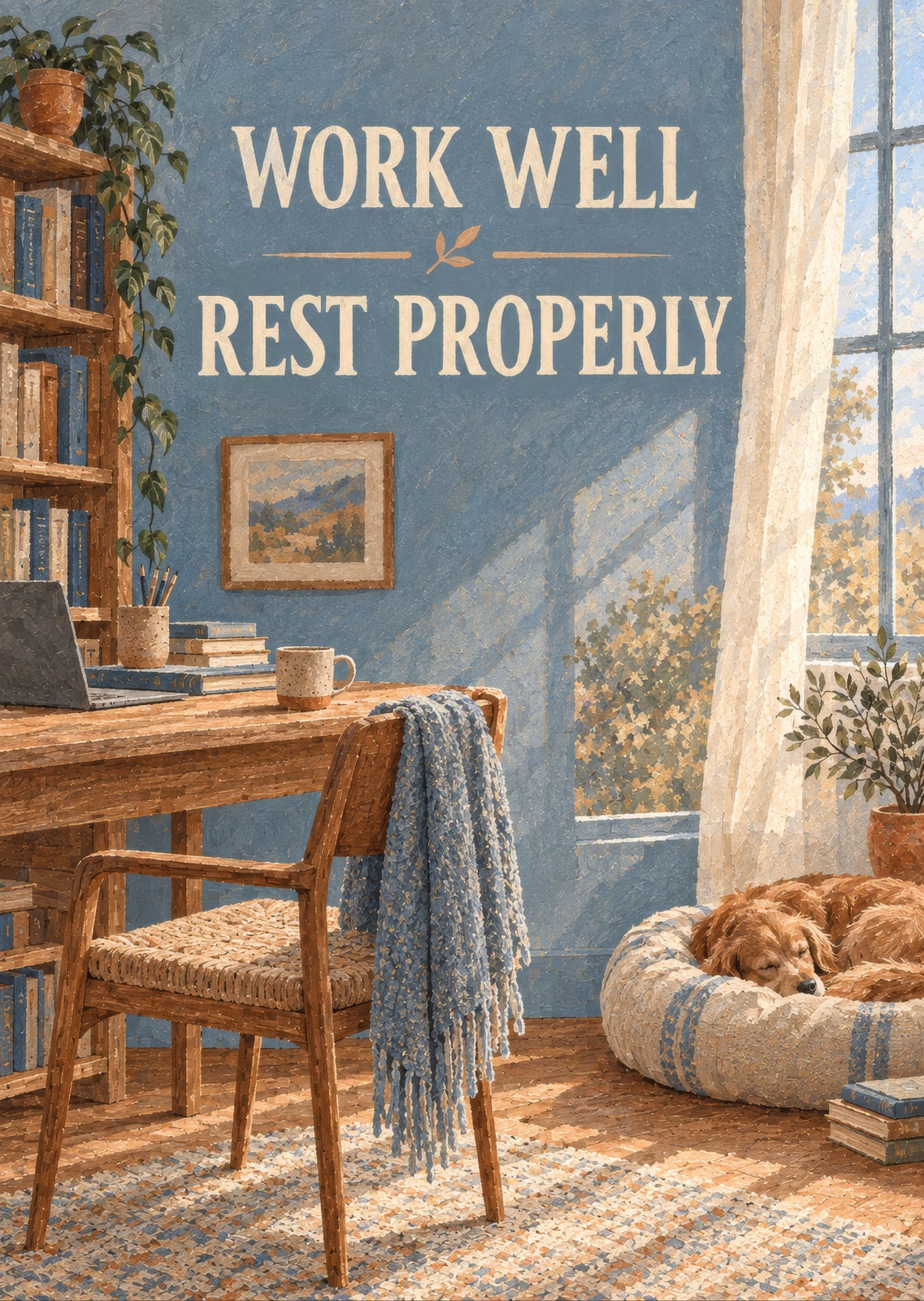 Work Well Rest Properly — artwork detail