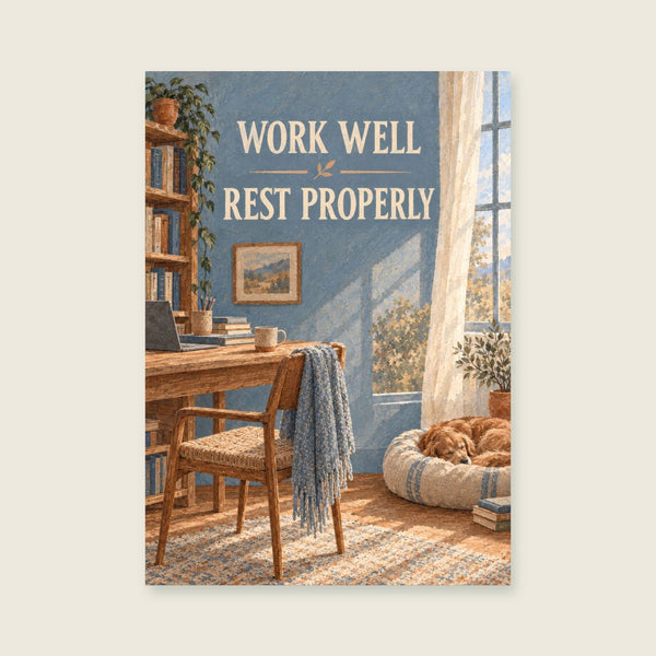 Work Well Rest Properly Art Print