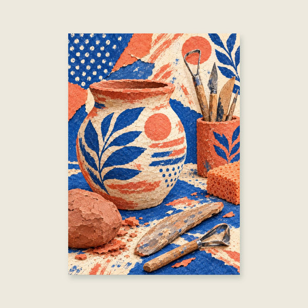 Clay on the Workbench Art Print